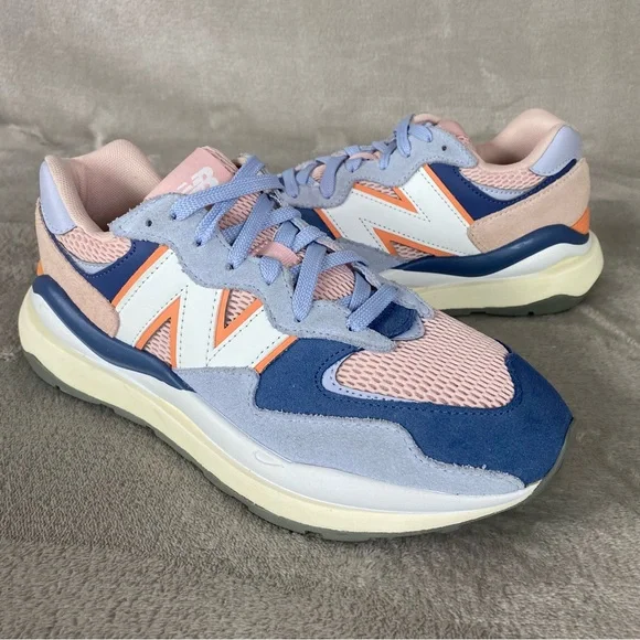 New Balance 57/40 Womens Running Shoes Size 10 Blue Pink Haze Suede Sneakers - Picture 3 of 9
